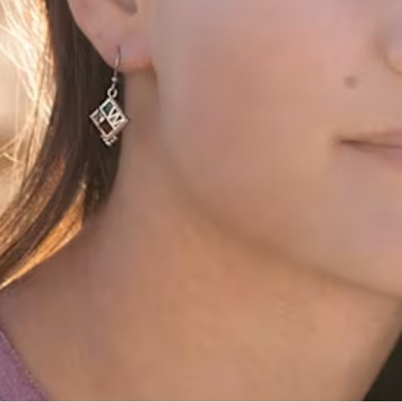 Montana Silversmiths Four Corner Mosaic Earrings - Picture 5 of 5